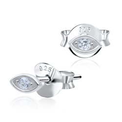Sparkling Eye Silver Stud Earring STS-3689